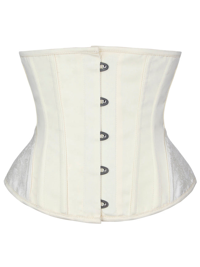 24cm Steel Boned White Sheer Waist Slimming Lace Corset Mesh Summer Korsett  For Women - Bustiers & Corsets - AliExpress
