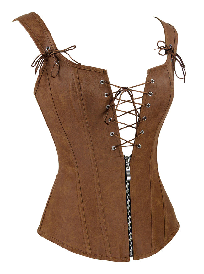 Brown Lambskin Suede Exclusive Corset From Corsettery Western Collection,  Steampunk, Coachella Burning Man Real Leather Corset. 