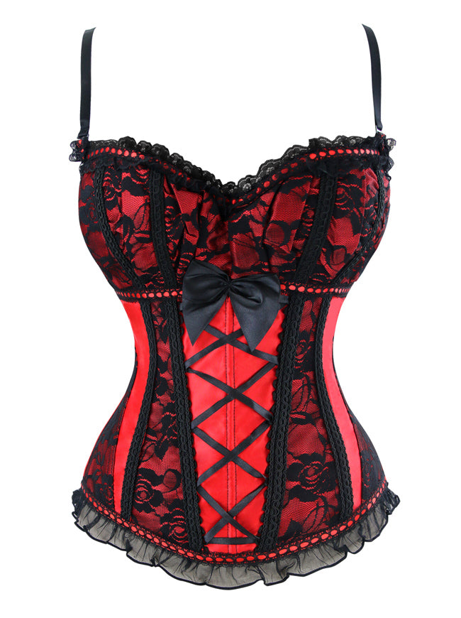 Ashlyn Red and Black Gothic Corset Top by Dark in Love