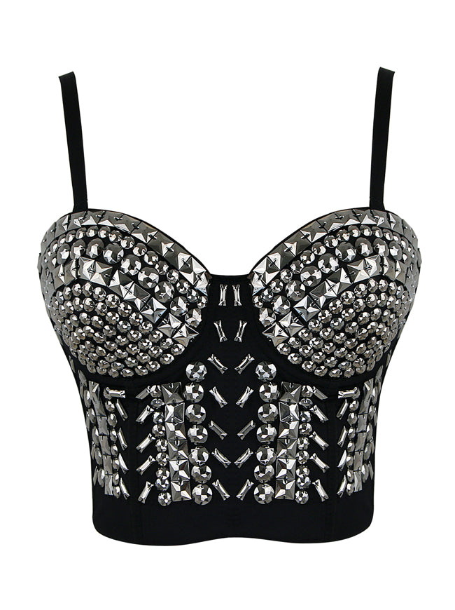 Buy Padded Bra with Hook and Eye Closure and Adjustable Spaghetti Straps