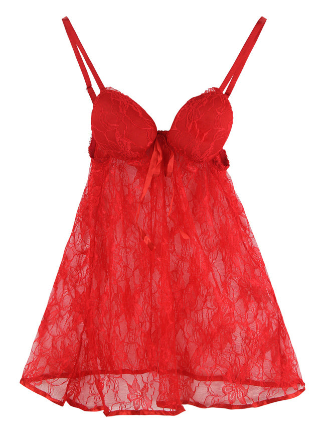 Bralette Blanche Lace Lingerie for Women Open Front Sleepwear Sexy Chemise  Nightwear Red Silk See Through Micro Mini S : : Clothing, Shoes &  Accessories
